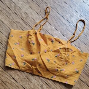 American Eagle Outfitters Mustard Floral Camisole